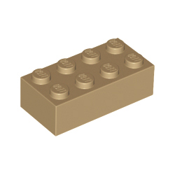 KLOCEK LEGO BRICK 2X4 DARK TAN - 3001