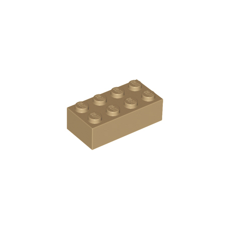 KLOCEK LEGO BRICK 2X4 DARK TAN - 3001