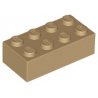 KLOCEK LEGO BRICK 2X4 DARK TAN - 3001