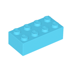 KLOCEK LEGO BRICK 2X4 MEDIUM AZURE - 3001