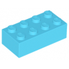 KLOCEK LEGO BRICK 2X4 MEDIUM AZURE - 3001