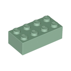 KLOCEK LEGO BRICK 2X4 SAND GREEN - 3001
