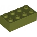 KLOCEK LEGO BRICK 2X4 OLIVE GREEN - 3001