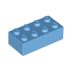 KLOCEK LEGO BRICK 2X4 MEDIUM AZURE - 3001