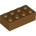 KLOCEK LEGO BRICK 2X4 BROWN - 3001