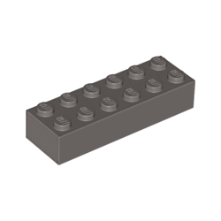 KLOCEK LEGO BRICK 2X6 DARK GRAY OLD- 2456 