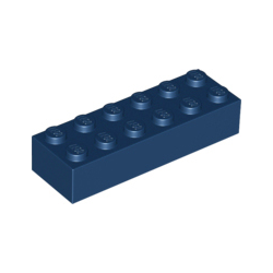 KLOCEK LEGO BRICK 2X6 DARK BLUE - 2456 