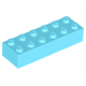 KLOCEK LEGO BRICK 2X6 MEDIUM AZURE - 2456 