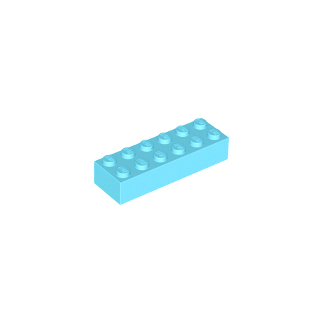 KLOCEK LEGO BRICK 2X6 MEDIUM AZURE - 2456 