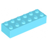 KLOCEK LEGO BRICK 2X6 MEDIUM AZURE - 2456 