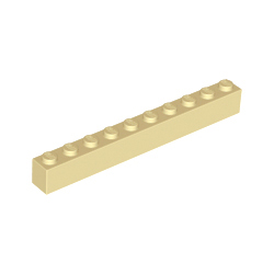 KLOCEK LEGO BRICK 1X10 TAN PIASKOWY - 6111