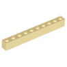 KLOCEK LEGO BRICK 1X10 TAN PIASKOWY - 6111