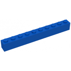 KLOCEK LEGO BRICK 1X10 BLUE - 6111