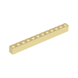 KLOCEK LEGO BRICK 1X12 TAN - 6112