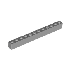 KLOCEK LEGO BRICK 1X12 LIGHT BLUISH GRAY - 6112