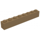 KLOCEK LEGO BRICK 1X8 DARK TAN - 3008