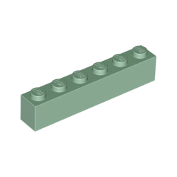 KLOCEK LEGO BRICK 1X6 SAND GREEN - 3009