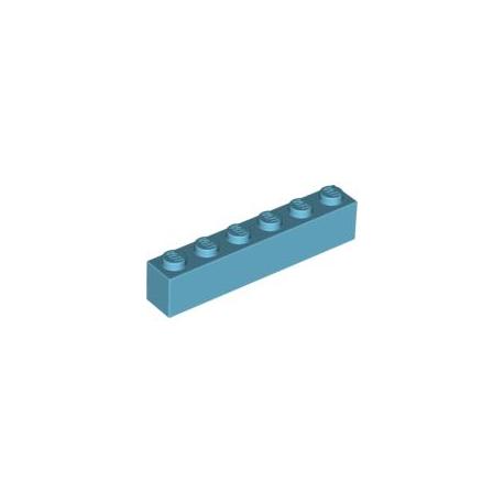 KLOCEK LEGO BRICK 1X6 MEDIUM AZURE - 3009