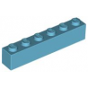KLOCEK LEGO BRICK 1X6 MEDIUM AZURE - 3009