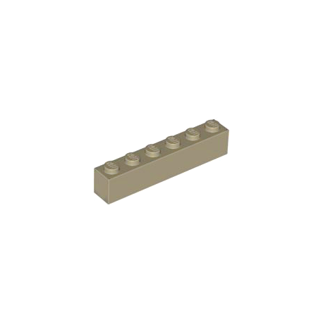 KLOCEK LEGO BRICK 1X6 DARK TAN - 3009