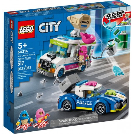 LEGO CITY 60314 Policyjny pościg za furgonetką z lodami