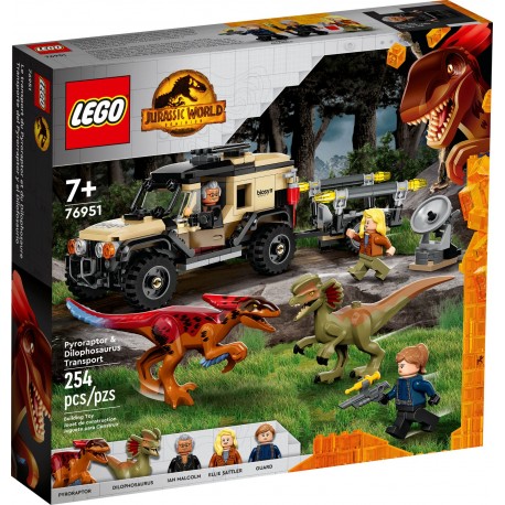 LEGO JURASSIC WORLD 76951 Transport pyroraptora i dilofozaura